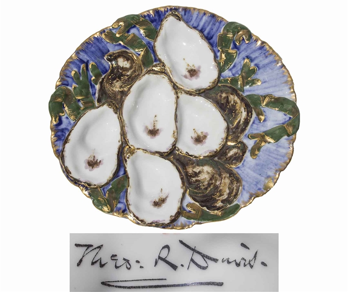 Rutherford B. Hayes White House Oyster Plate -- Unique, Colorful Design